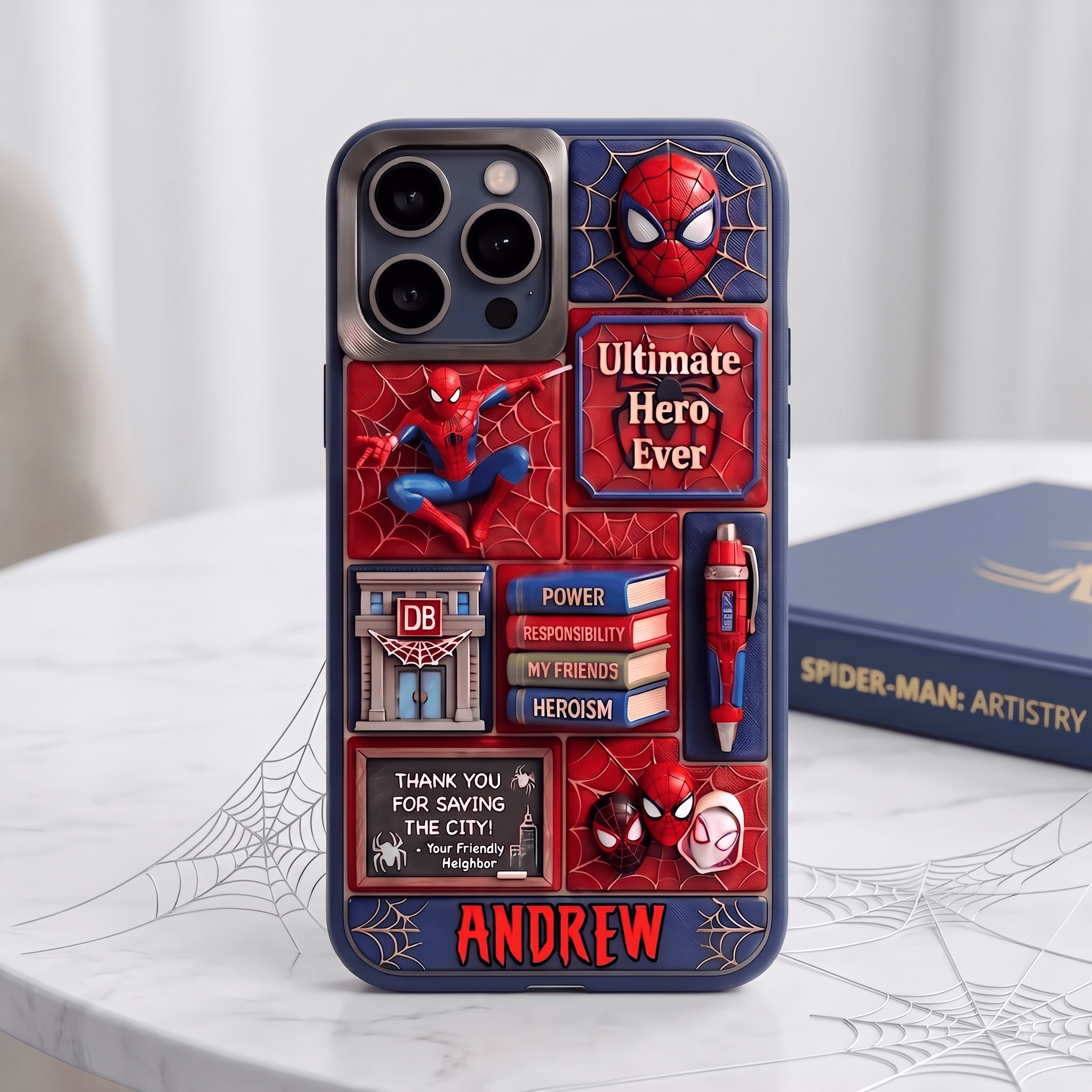 Personalized Spider-man Ultimate Hero Ever Phone Case Superhero Back to School Gifts - Kdjoy Personalized Spider-man Ultimate Hero Ever Phone Case Superhero Back to School Gifts - Kdjoy