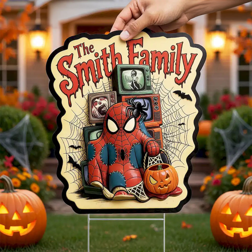 Personalized Spiderman Spooky Halloween 2026 Yard Sign Spooky Garden Decor Best Halloween Gifts - Kdjoy Personalized Spiderman Spooky Halloween 2026 Yard Sign Spooky Garden Decor Best Halloween Gifts - Kdjoy