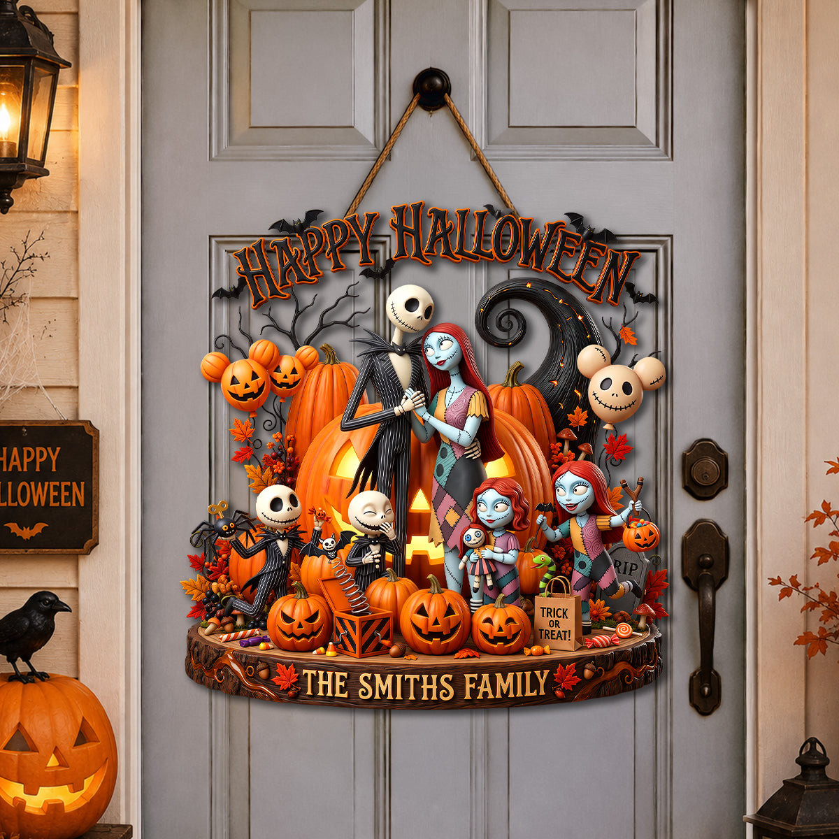 Personalized Spooky Family Happy Halloween Acrylic Sign Decor Halloween Gifts For Family - Kdjoy Personalized Spooky Family Happy Halloween Acrylic Sign Decor Halloween Gifts For Family - Kdjoy