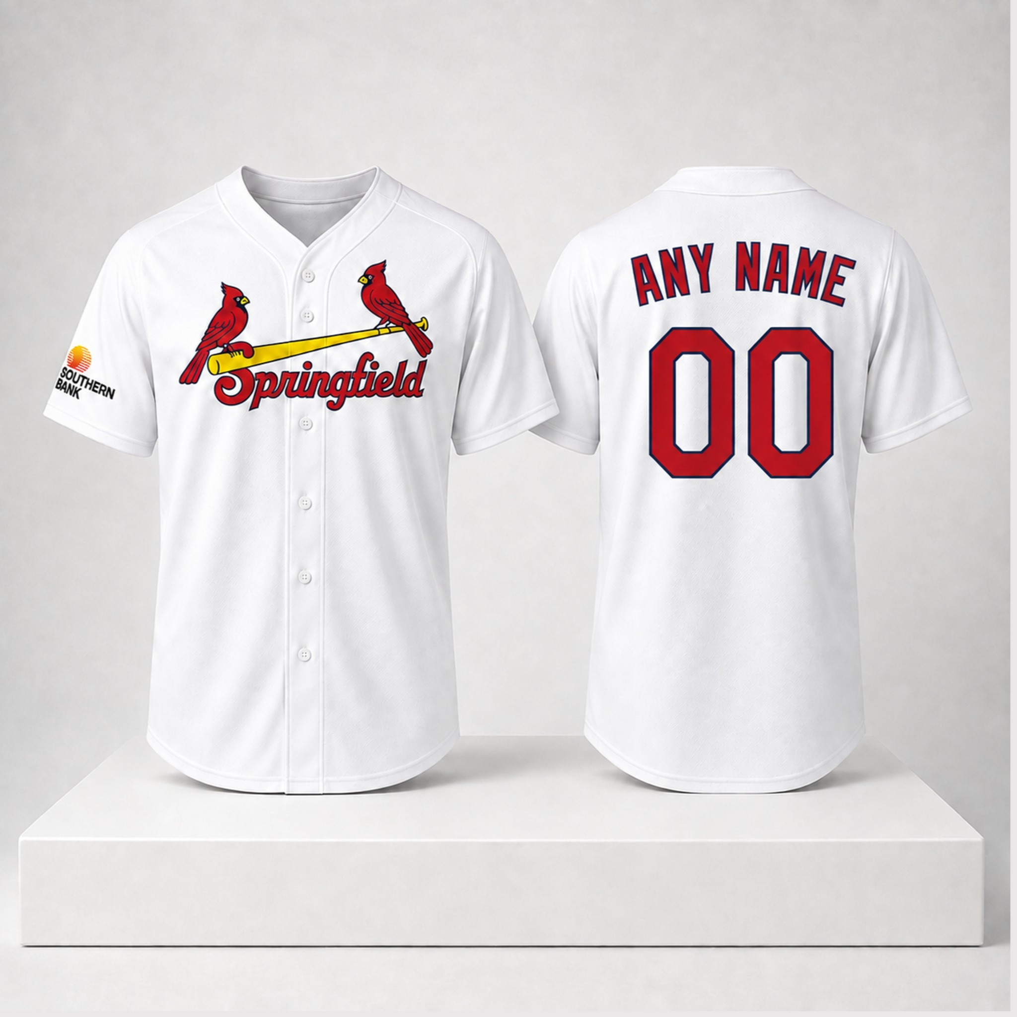 Personalized Springfield Cardinals Home White Jersey 2026 Springfield Cardinals Merch Gifts - Kdjoy