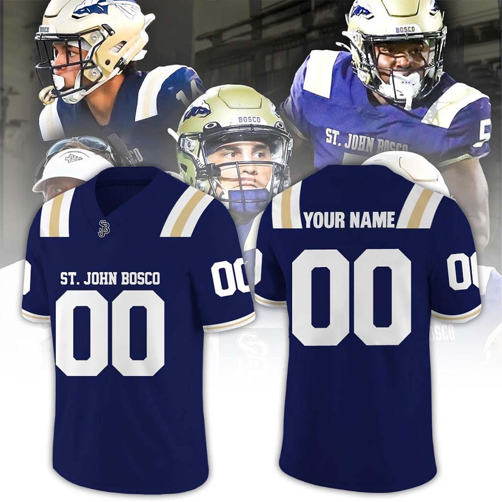 Personalized St John Bosco High School Football Jersey Fan Merch Gift Ideas For Brothers - Kdjoy Personalized St John Bosco High School Football Jersey Fan Merch Gift Ideas For Brothers - Kdjoy