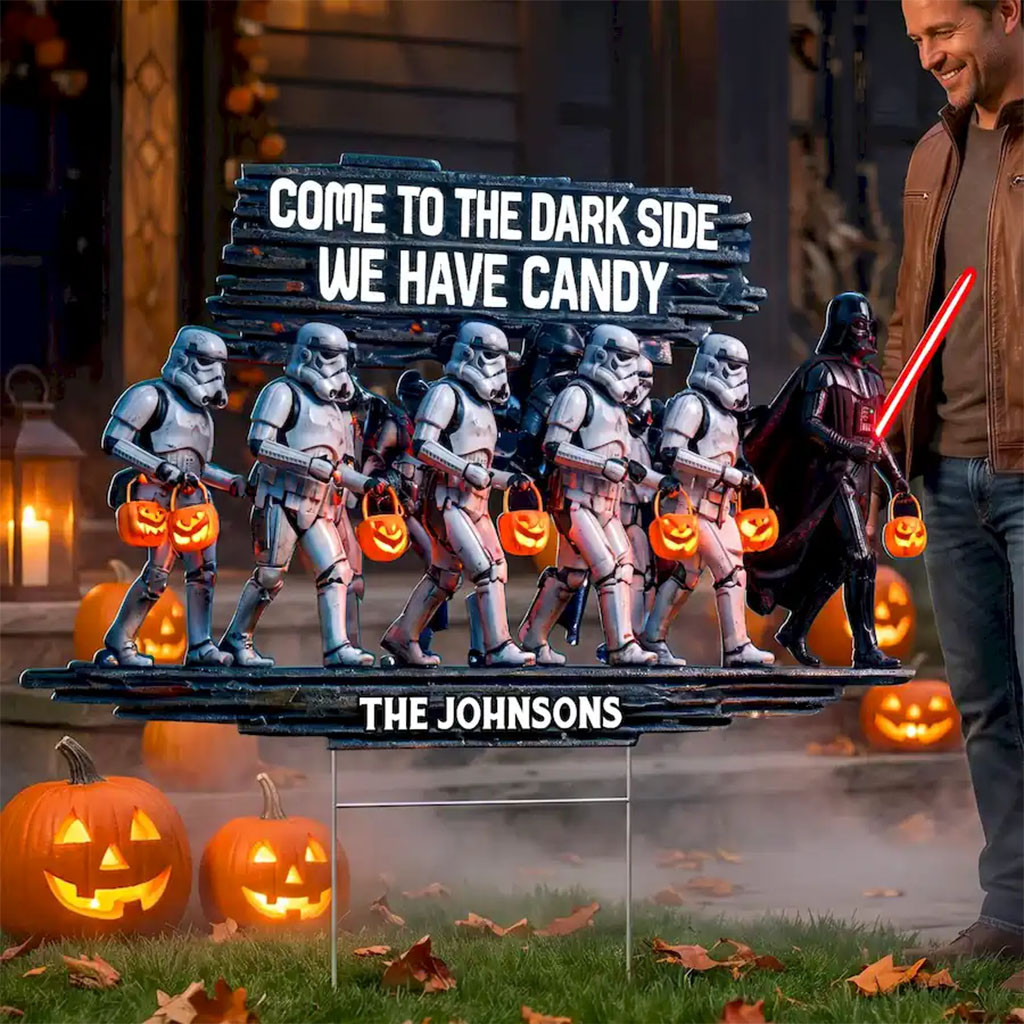 Personalized Star Wars Come To The Dark Side Yard Sign Halloween Garden Decor Star Wars Merch - Kdjoy