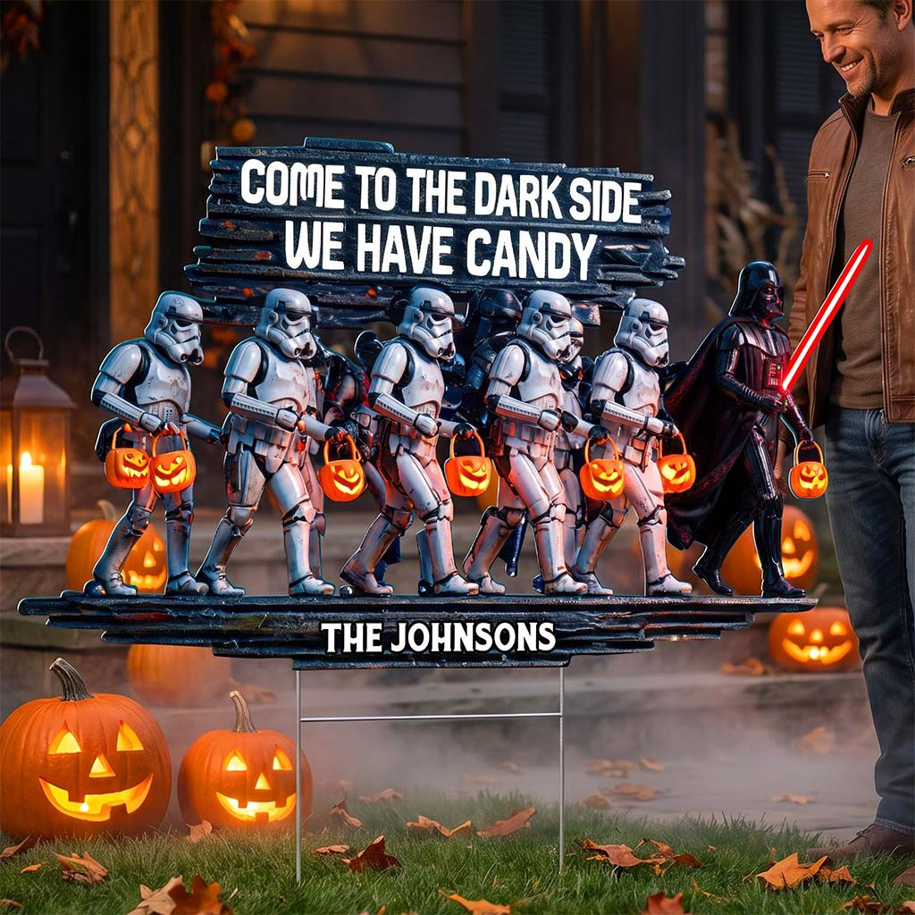 Personalized Star Wars Trick Or Treat Squad Yard Sign Halloween Decor Gift For Sci Fi Fans - Kdjoy
