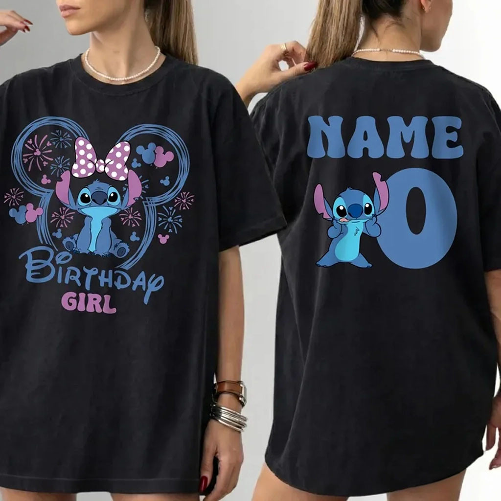 Personalized Stitch Birthday Girl Shirt Stitch Merch Cute Birthday Gifts For Daughters - Kdjoy Personalized Stitch Birthday Girl Shirt Stitch Merch Cute Birthday Gifts For Daughters - Kdjoy