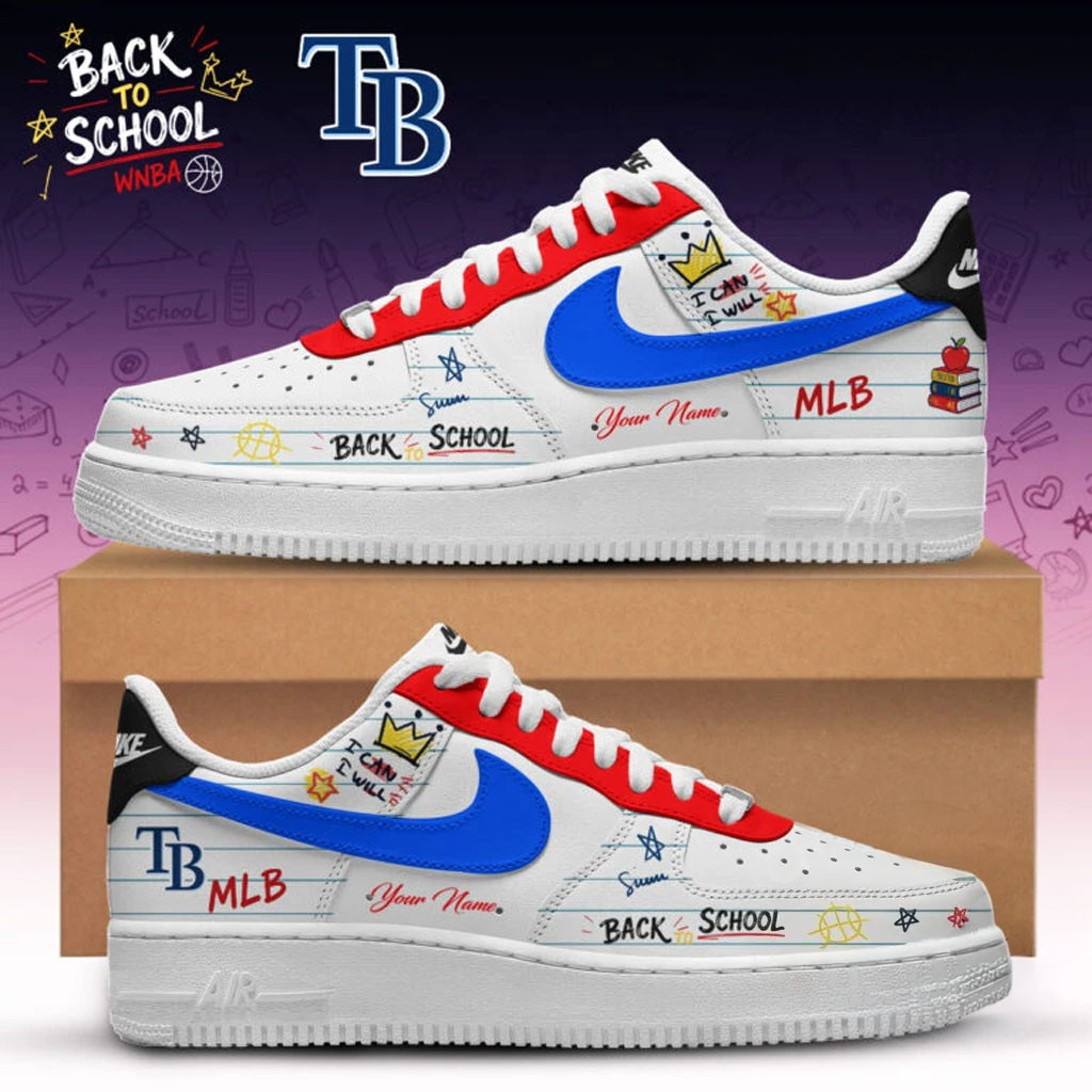 Personalized Tampa Bay Rays X Back To School Shoes Sneakers Rays Merch Gifts For Fans - Kdjoy Personalized Tampa Bay Rays X Back To School Shoes Sneakers Rays Merch Gifts For Fans - Kdjoy