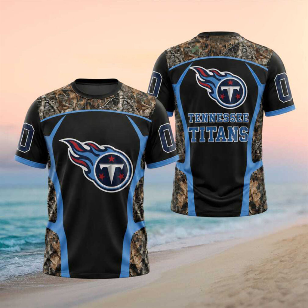 Personalized Tennessee Titans Camo T-Shirt Titans Merch Football Fan Apparel - Kdjoy
