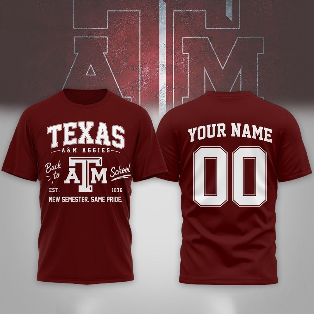 Personalized Texas AnM Aggies Merch NCAA Campus Pride Back To School 2026 Shirt For Fans - Kdjoy