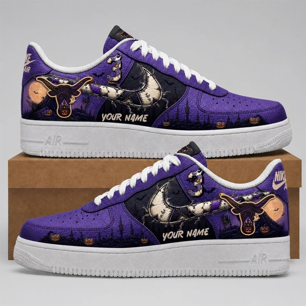 Personalized Texas Longhorns 2026 Haunted Moon Halloween Shoes Sneakers Texas Longhorns Merch - Kdjoy Personalized Texas Longhorns 2026 Haunted Moon Halloween Shoes Sneakers Texas Longhorns Merch - Kdjoy
