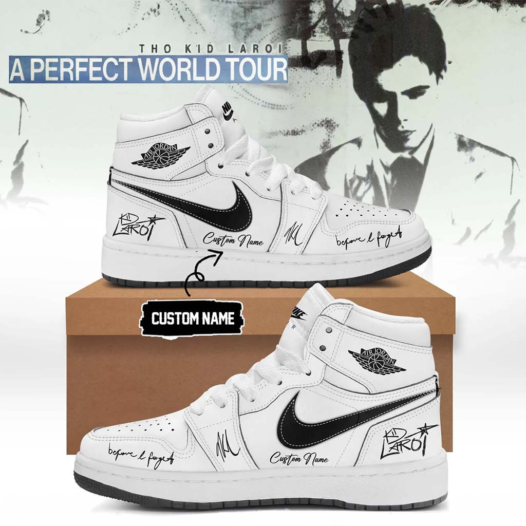 Personalized The Kid Laroi Merch 2026 A Perfect World Tour Sneakers Before I Forget Shoes Gift - Kdjoy Personalized The Kid Laroi Merch 2026 A Perfect World Tour Sneakers Before I Forget Shoes Gift - Kdjoy