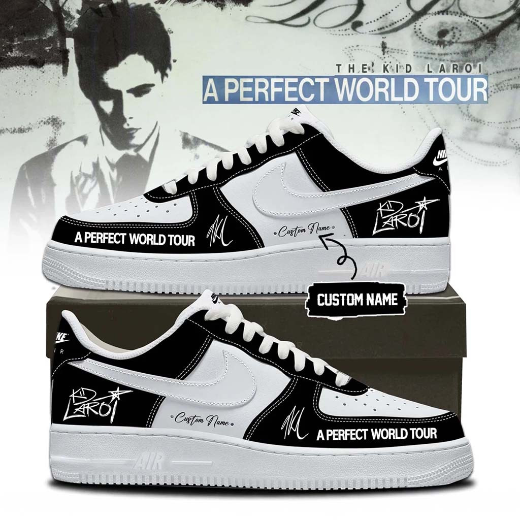 Personalized The Kid Laroi Merch A Perfect World Tour 2026 Sneakers Gift Ideas For Music Lover - Kdjoy Personalized The Kid Laroi Merch A Perfect World Tour 2026 Sneakers Gift Ideas For Music Lover - Kdjoy