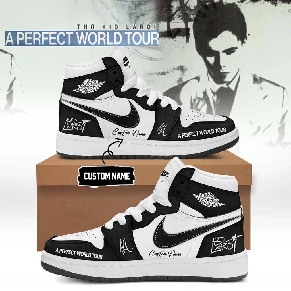 Personalized The Kid Laroi Merch A Perfect World Tour 2026 Sneakers Signed Music Fan Gifts - Kdjoy