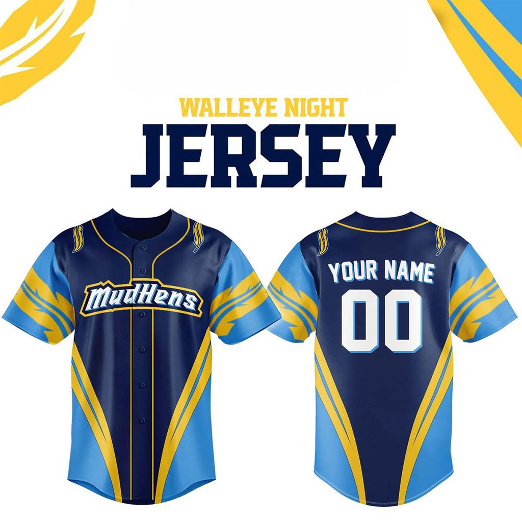 Personalized Toledo Mud Hens Walleye Night Jersey 2026 Mud Hens Merch Gift For Baseball Fans - Kdjoy