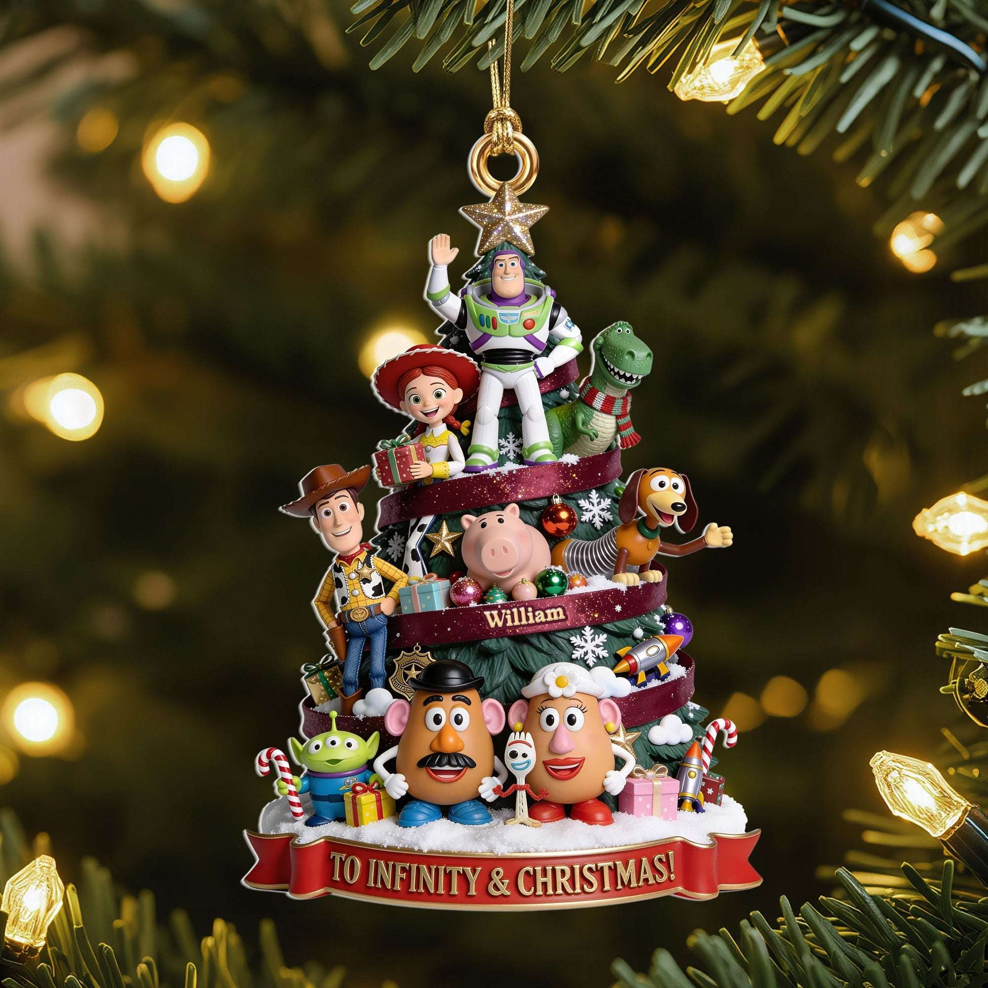 Personalized Toy Story To Infinity And Christmas Ornament Cute Holiday Ornaments Fan Gifts - Kdjoy