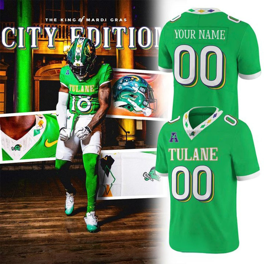 Personalized Tulane Green Wave City Edition Mardi Gras 2026 Jersey Present For Football Fans - Kdjoy