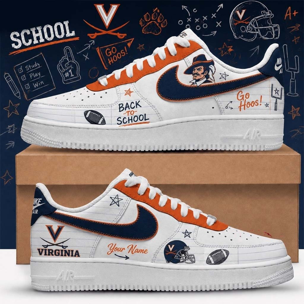 Personalized Virginia Cavaliers Merch 2026 Back To School Sneakers Go Hoos Shoes Gifts For Fan - Kdjoy