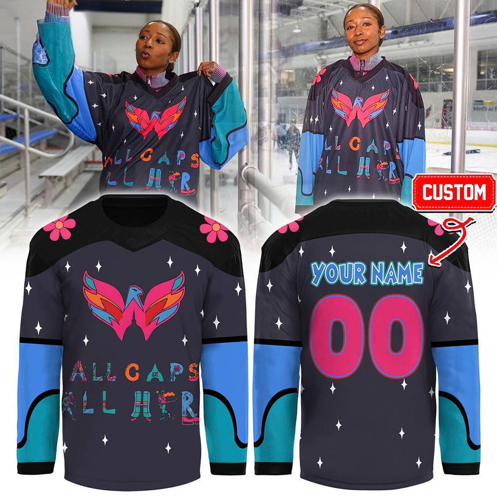 Personalized Washington Capitals Merch 2026 All Caps All Her Summer Camp Hockey Jersey Gifts - Kdjoy