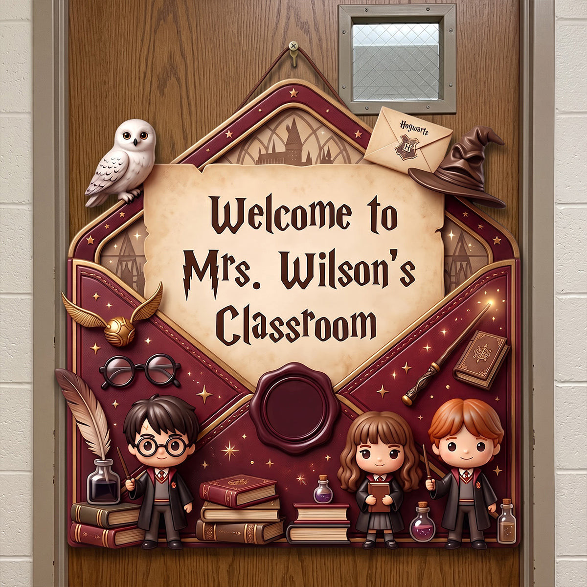 Personalized Welcome To The Classroom Acrylic Sign Wall Art Decorations Gifts For Teachers - Kdjoy