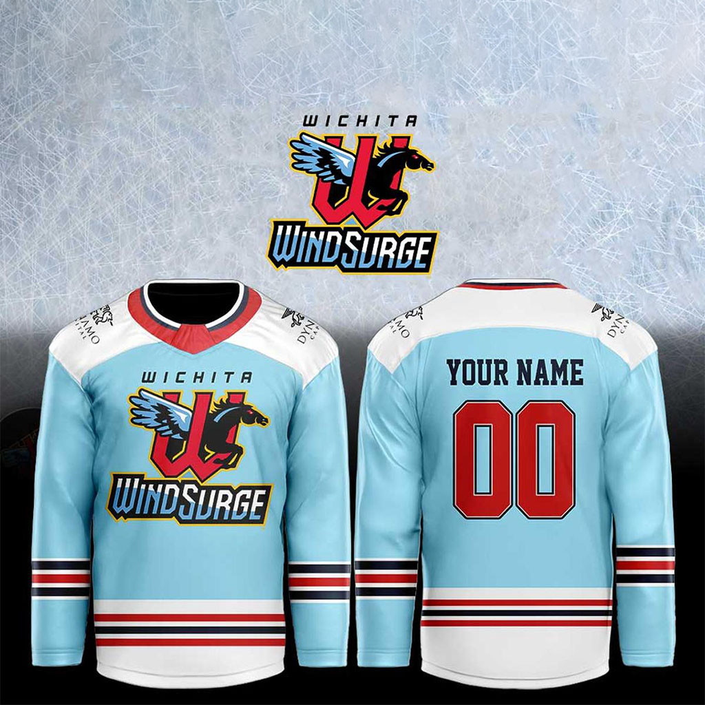 Personalized Wichita Wind Surge Our Happy Party 2026 Hockey Jersey Wichita Wind Surge Merch