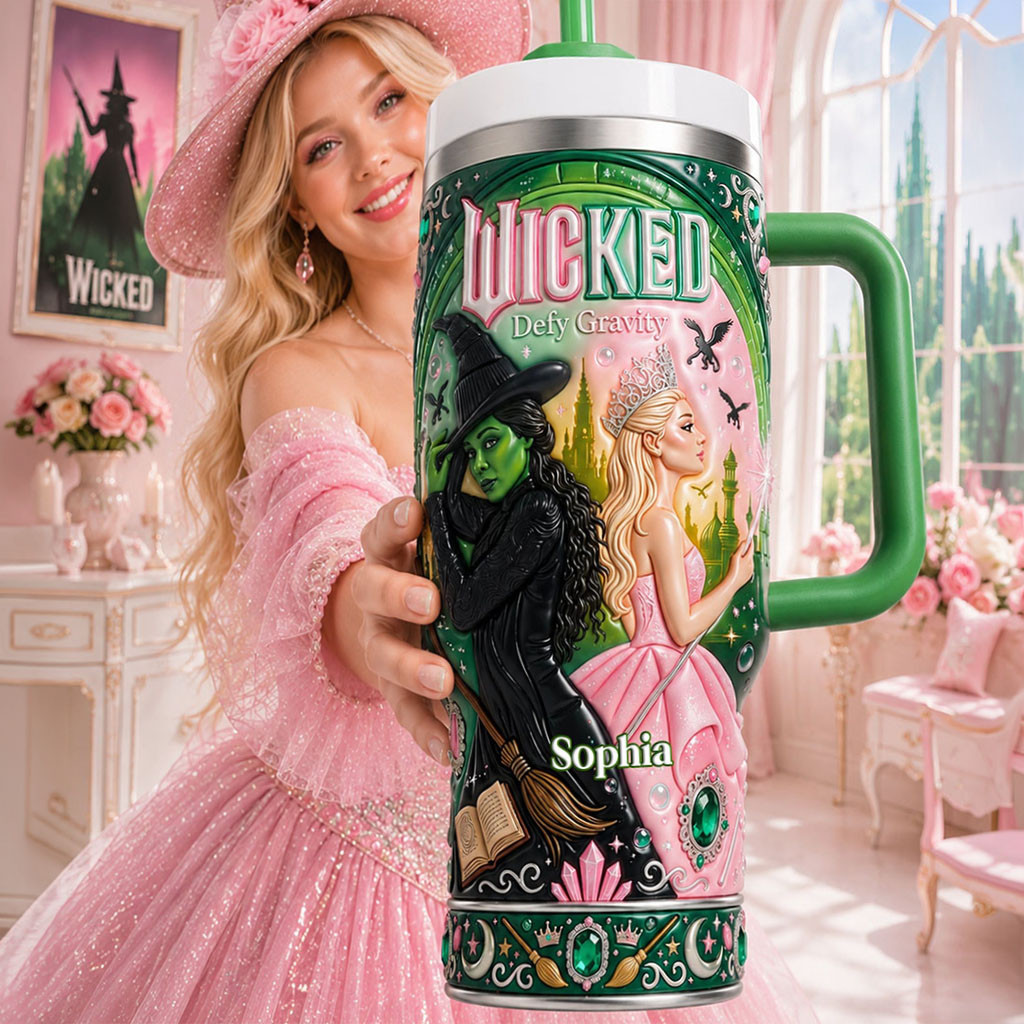 Personalized Wicked Defy Gravity Magical Tumbler Birthday Gifts For Best Friends - Kdjoy