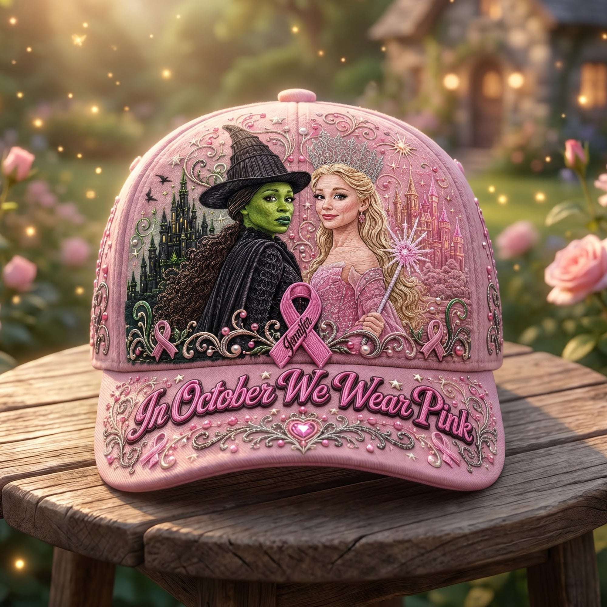 Personalized Wicked X Breast Cancer Awareness Hat In October We Were Pink Cap Gift For Her - Kdjoy