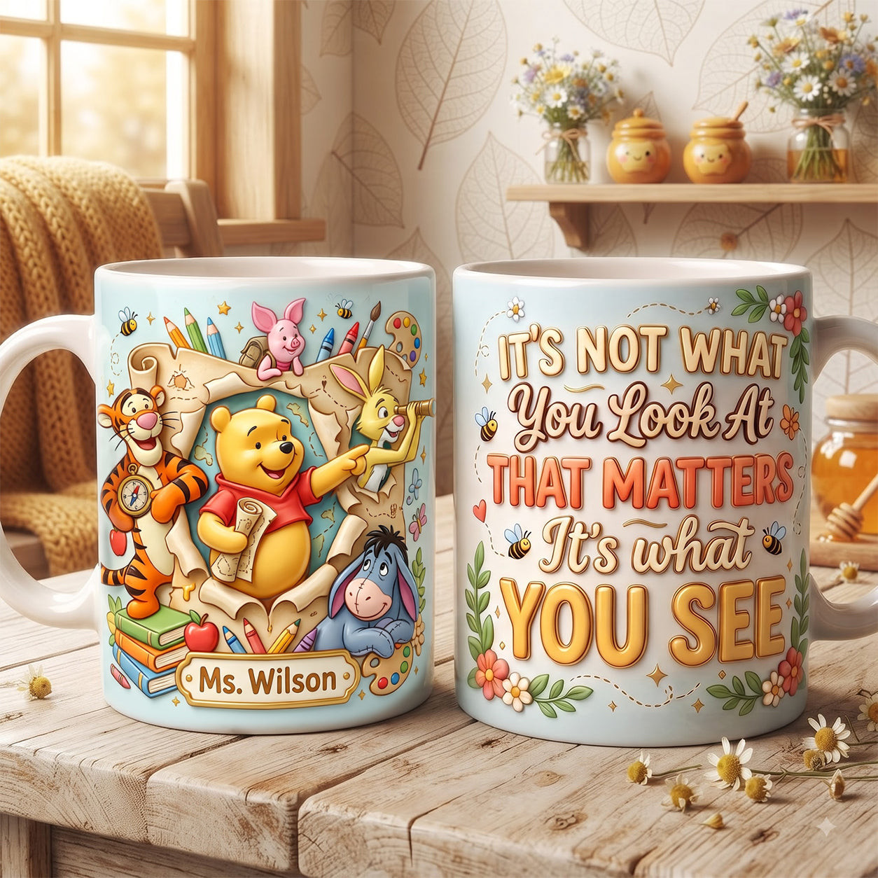 Personalized Winnie The Pooh It's Not What You Look At Mug Best Gifts For Teachers - Kdjoy Personalized Winnie The Pooh It's Not What You Look At Mug Best Gifts For Teachers - Kdjoy