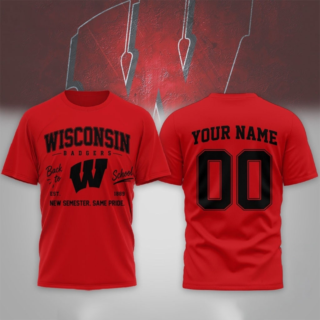 Personalized Wisconsin Badgers NCAA Campus Pride Back To School 2026 Shirt Badgers Merch - Kdjoy