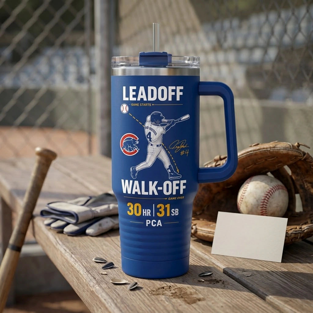 Pete Crow-Armstrong Chicago Cubs Leadoff Walk-Off Tumbler Cubs Merch Gift For Baseball Fans - Kdjoy