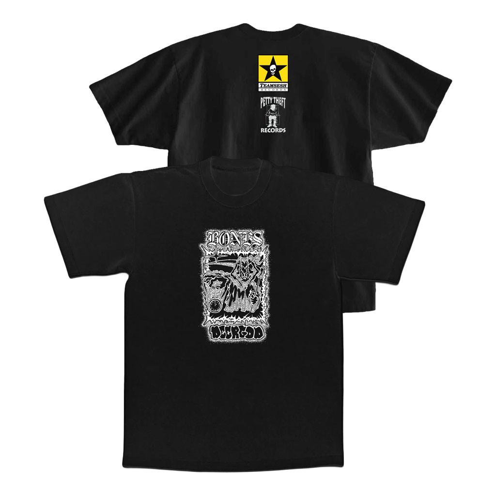 Petty Theft Records Merch 2026 Bones Deergod T-Shirt EverythingIsWorseAtNight Shirt Black - Kdjoy