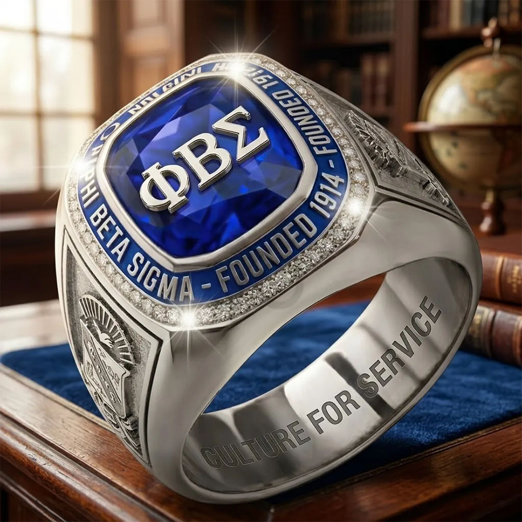 Phi Beta Sigma Culture For Service Ring PBS Fraternity Merch Best Gift For Fathers - Kdjoy Phi Beta Sigma Culture For Service Ring PBS Fraternity Merch Best Gift For Fathers - Kdjoy