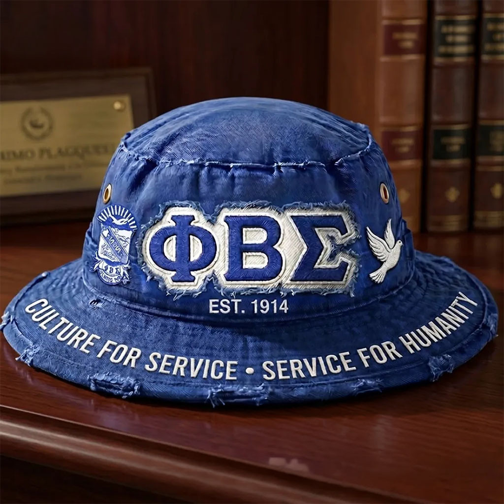Phi Beta Sigma Culture For Service Service For Humanity Bucket Hat PBS Fraternity Gear Dad Gift - Kdjoy