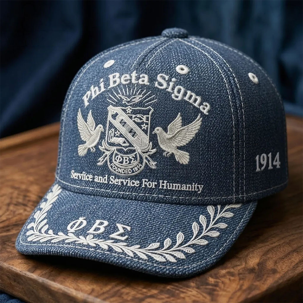 Phi Beta Sigma Hat Service And Service For Humanity Baseball Cap Fraternity Gift For Dad - Kdjoy
