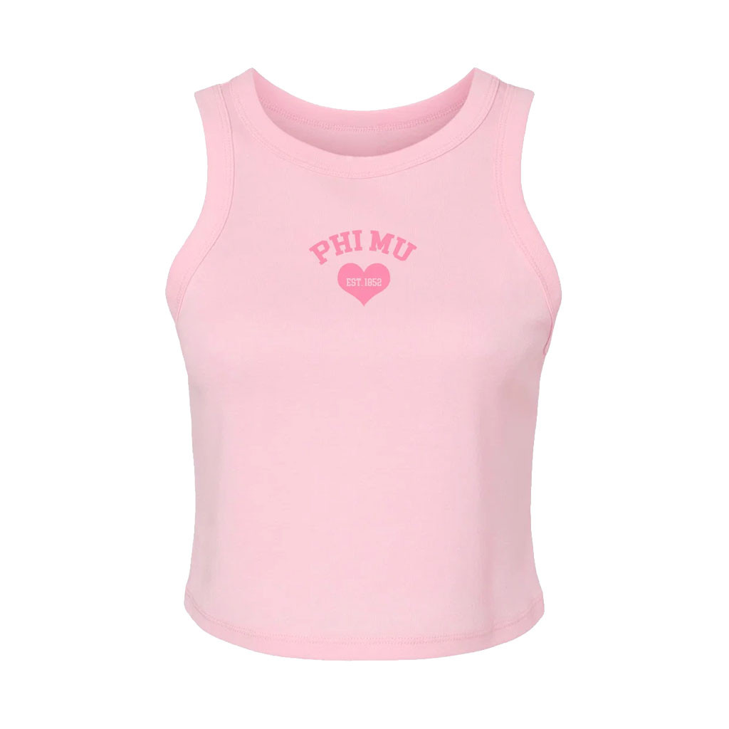 Phi Mu Merch 2026 Phi Mu Cropped Tank Top Birthday Presents For Girlfriend - Kdjoy Phi Mu Merch 2026 Phi Mu Cropped Tank Top Birthday Presents For Girlfriend - Kdjoy