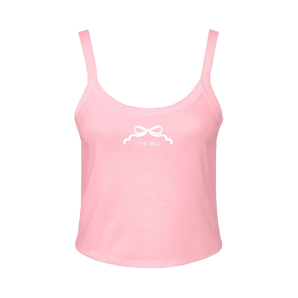 Phi Mu Merch 2026 Phi Mu Spaghetti Strap Tank Birthday Ideas For Her - Kdjoy