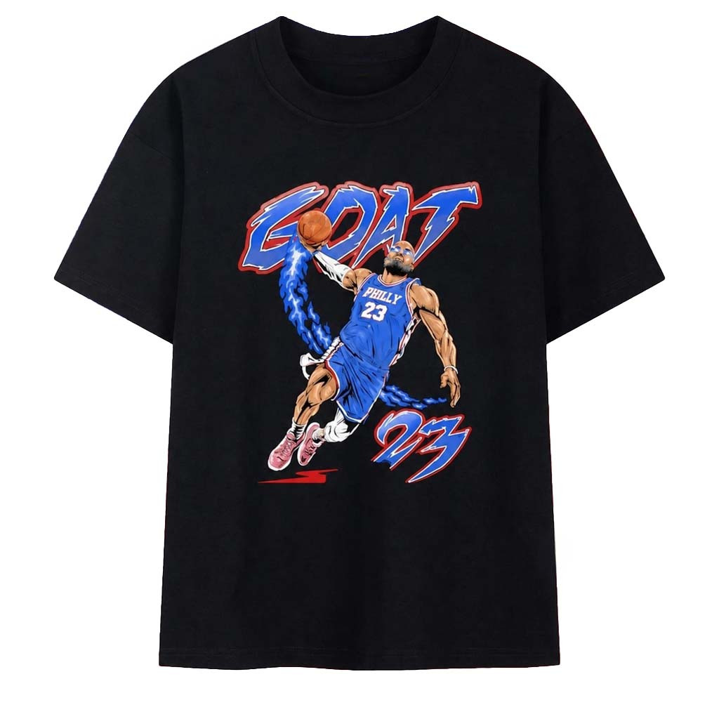 Philadelphia 76ers 23 GOAT Planet Euphoria Basketball T-Shirt LeBron James Merch 2026 - Kdjoy