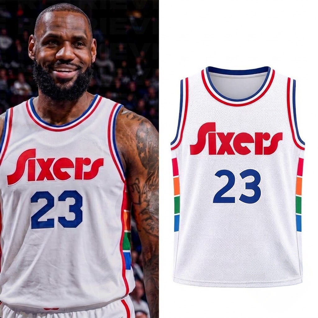 Philadelphia 76ers LeBron James City Edition Basketball Jersey 76ers Merch Gifts For Fans