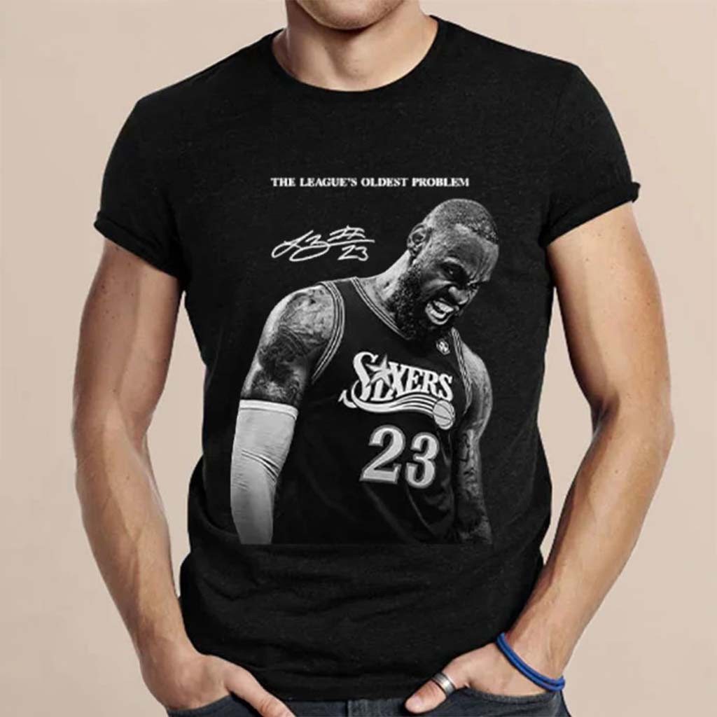 Philadelphia 76ers Merch LeBron James Sixers The League's Oldest Problem Basketball T-Shirt