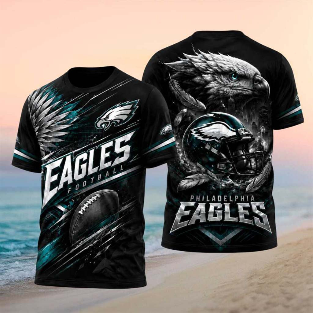 Philadelphia Eagles Football American Eagle Helmet Shirt Eagles Merch Gift for Game Day - Kdjoy