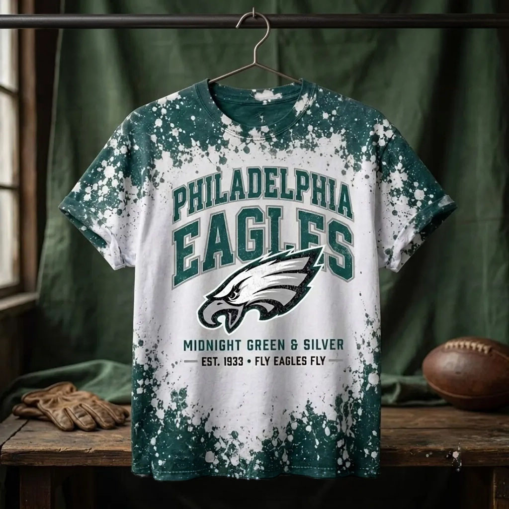 Philadelphia Eagles Midnight Green And Silver T-Shirt Fly Eagles Fly Shirt Gifts For Fans - Kdjoy Philadelphia Eagles Midnight Green And Silver T-Shirt Fly Eagles Fly Shirt Gifts For Fans - Kdjoy