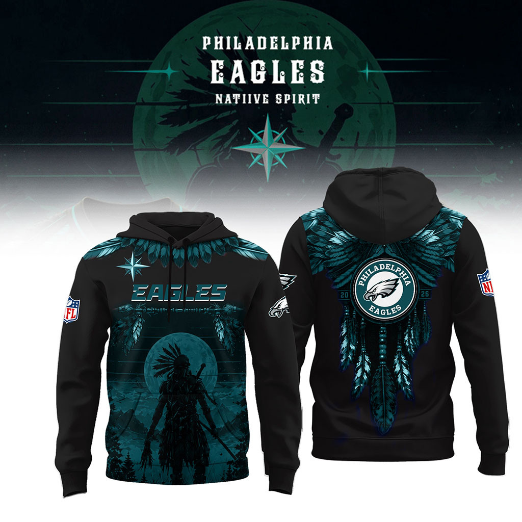 Philadelphia Eagles Native Spirit Heritage Hoodie 2026 Philly Eagles Merch Football Fan Gifts - Kdjoy