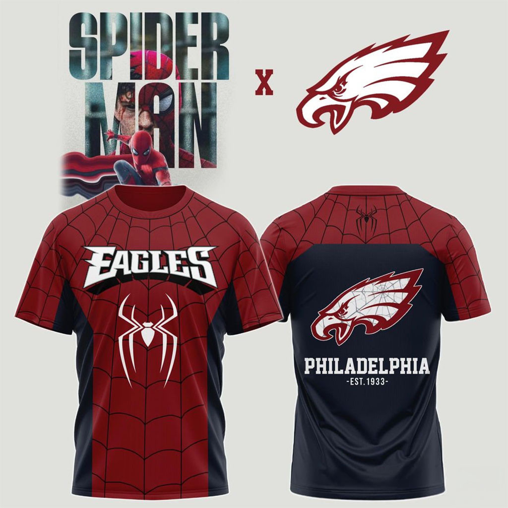 Philadelphia Eagles X Spider Man Brand New Day T-Shirt 2026 Philly Eagles Merch Gift For Fans - Kdjoy Philadelphia Eagles X Spider Man Brand New Day T-Shirt 2026 Philly Eagles Merch Gift For Fans - Kdjoy