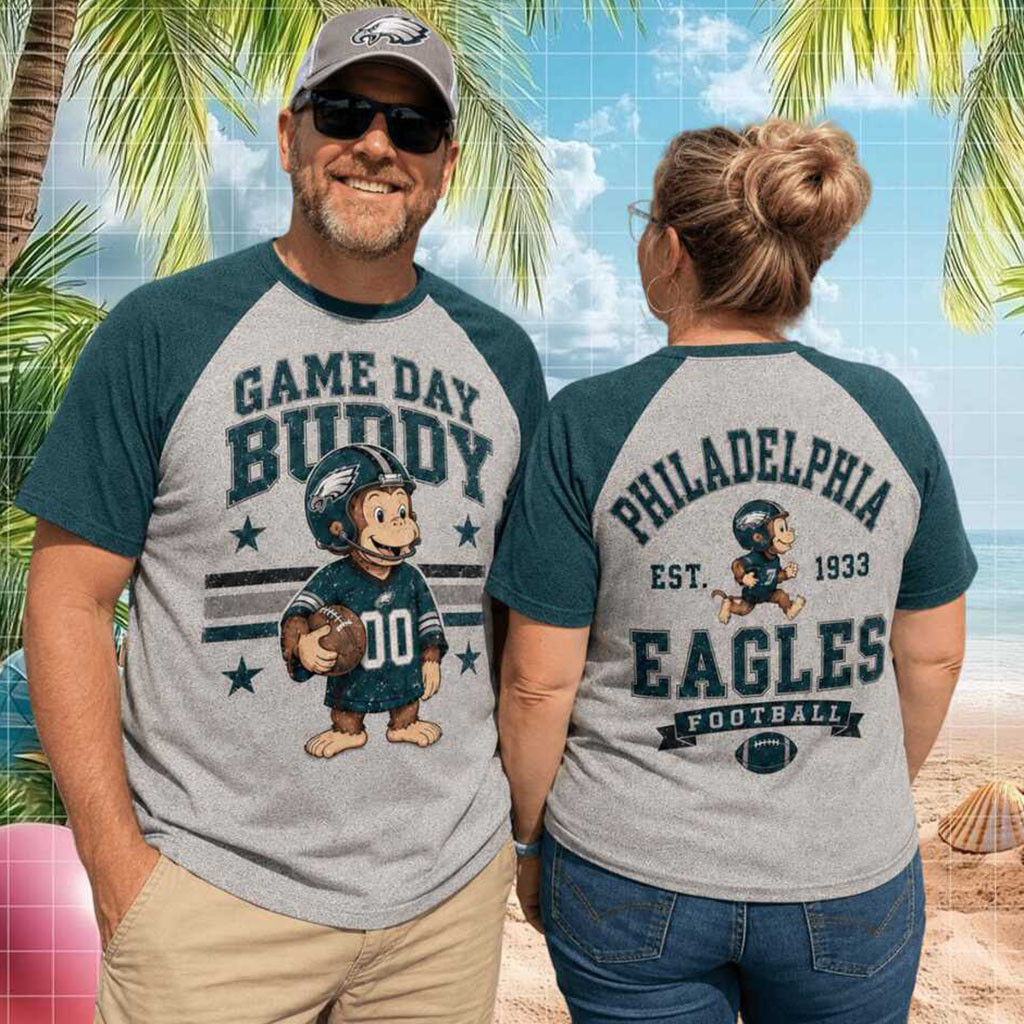 Philadelphia Football Monkey Mascot Game Day Buddy Shirt Philadelphia Eagles Merch Fan Gifts - Kdjoy