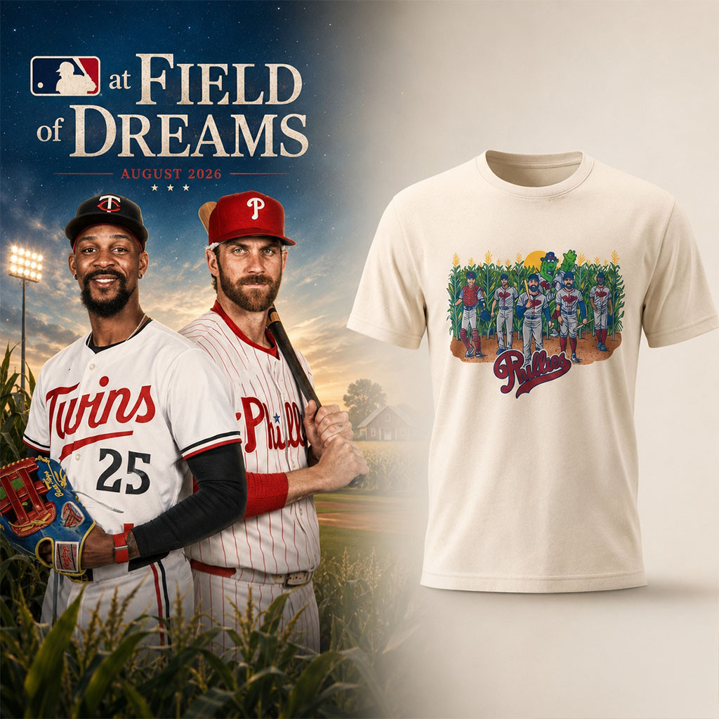 Philadelphia Phillies Field of Dreams Game 2026 T-Shirt Phillies Merch Gifts For Fans - Kdjoy