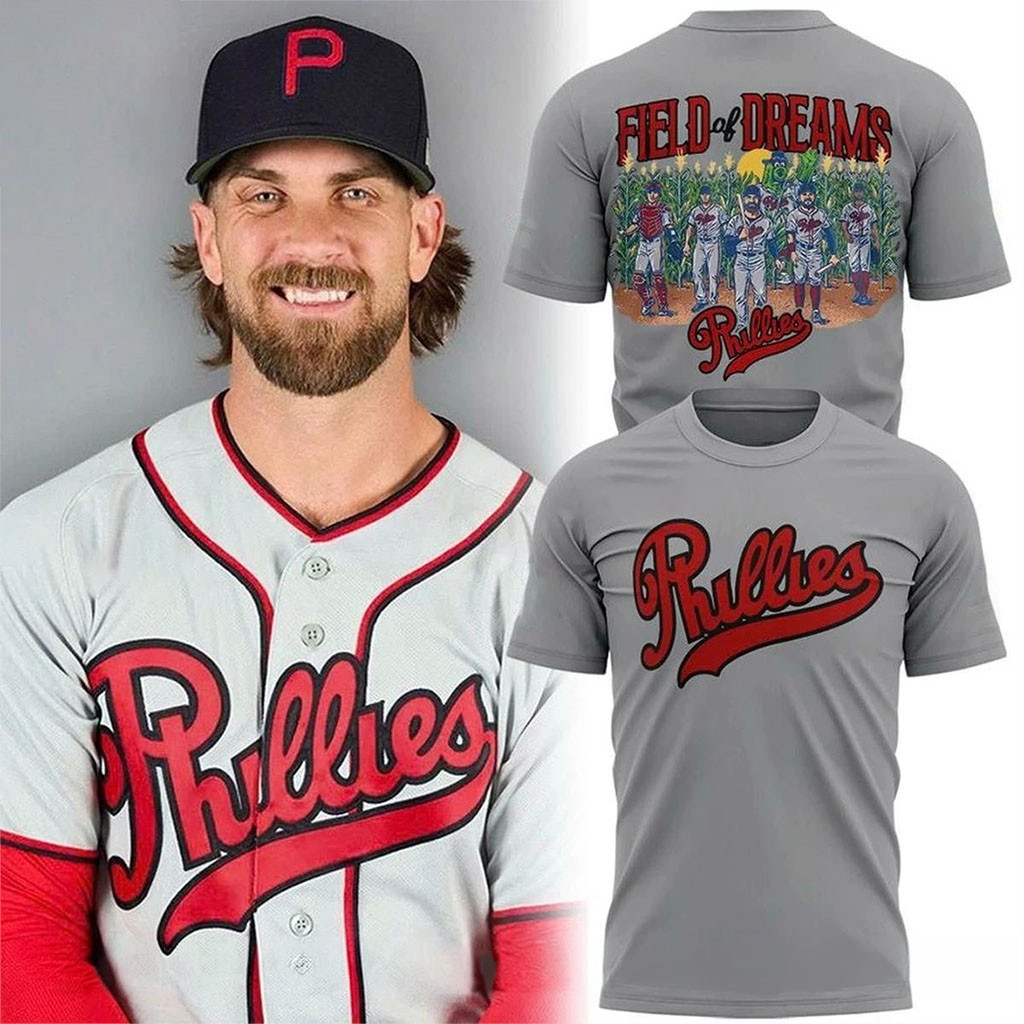 Philadelphia Phillies Merch 2026 Field of Dreams Game T-Shirt Gift For Baseball Lovers - Kdjoy