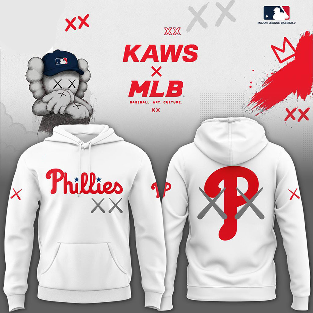 Philadelphia Phillies X Kaws 2026 Hoodie Phillies Merch Unique Gifts For Baseball Fans - Kdjoy
