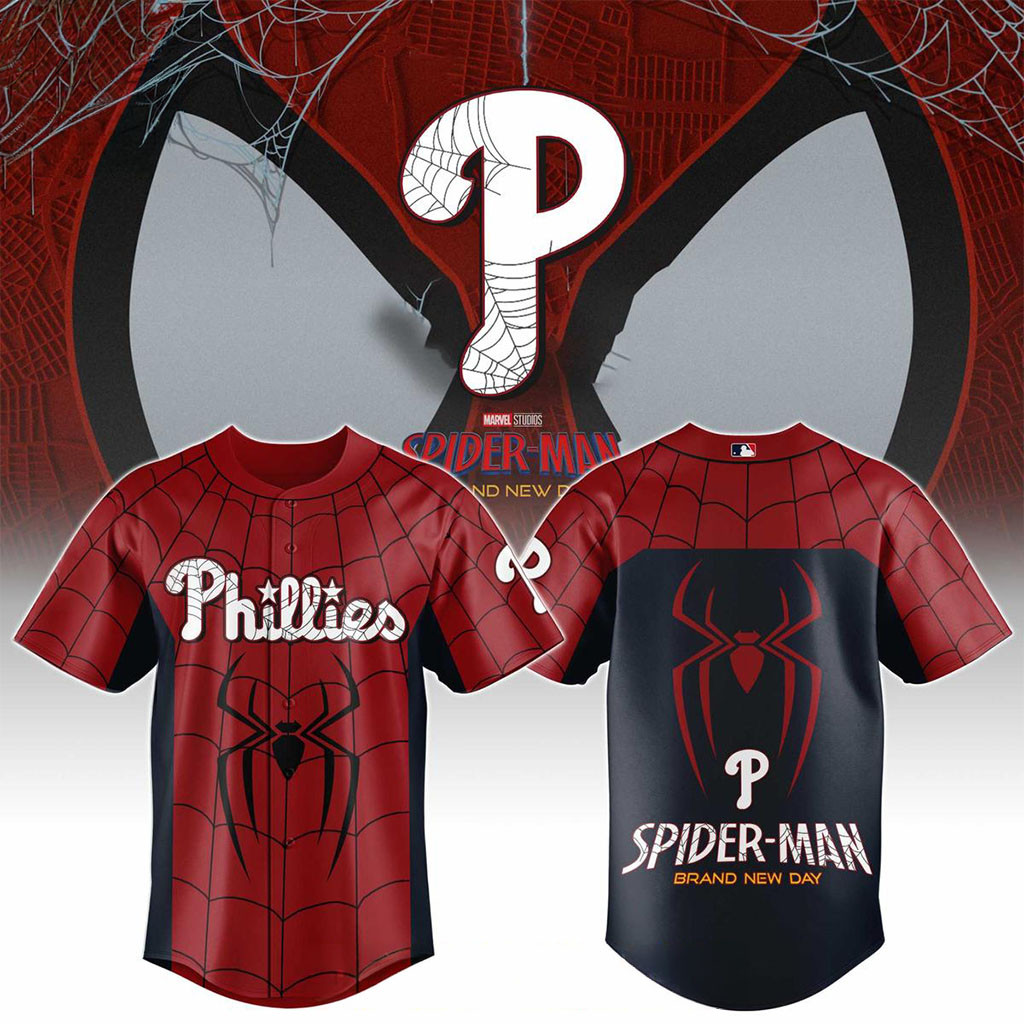 Philadelphia Phillies x Spider-Man Brand New Day 2026 Theme Game Jersey Phillies Merch Gifts - Kdjoy Philadelphia Phillies x Spider-Man Brand New Day 2026 Theme Game Jersey Phillies Merch Gifts - Kdjoy