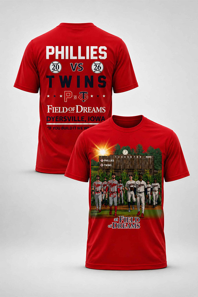Phillies VS Twins 2026 Field of Dreams Game Red Shirt Best Gifts For Baseball Fans - Kdjoy
