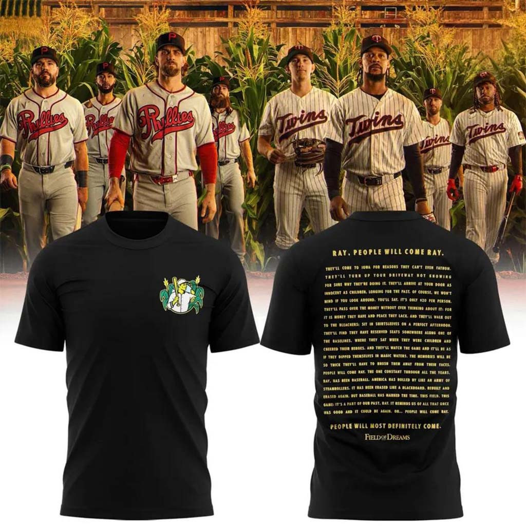 Phillies Vs Twins Merch 2026 Field Of Dreams T-Shirt Baseball Fan Clothing Best Gifts - Kdjoy