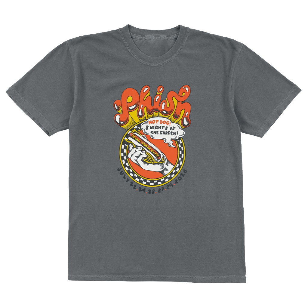 Phish Dry Goods Merch Hot Dog The Garden July 2026 T-Shirt Phish Tour Merch Gift For Fans - Kdjoy Phish Dry Goods Merch Hot Dog The Garden July 2026 T-Shirt Phish Tour Merch Gift For Fans - Kdjoy