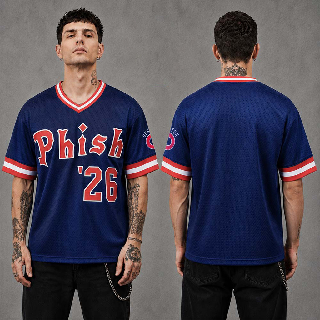 Phish Dry Goods X Ebbets Field Boston MA 2026 V-Neck Jersey Phish Merch Gift For Fan - Kdjoy Phish Dry Goods X Ebbets Field Boston MA 2026 V-Neck Jersey Phish Merch Gift For Fan - Kdjoy
