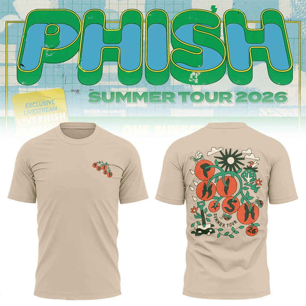 Phish Homegrown Tomatoes Summer Tour 2026 T-Shirt Phish Band Merch Gift For Rock Fans - Kdjoy Phish Homegrown Tomatoes Summer Tour 2026 T-Shirt Phish Band Merch Gift For Rock Fans - Kdjoy